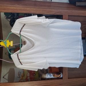 Como Vintage blouse size Lg, white